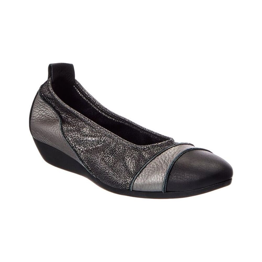 Arche Onanya Leather Flat, Black